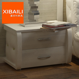喜百利 简约不锈钢拉手床头柜 现代收纳储物床边柜 可定做 X-36