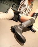 韩国新款时尚亚光高帮雨鞋 气质女生秀腿马靴 磨砂仿皮雨靴包邮