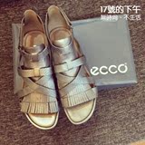 2016新款夏季ECCO爱步女鞋罗马女凉鞋露趾平底352583正品英国代购