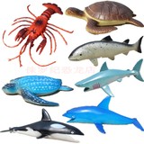 包邮！大号海洋动物玩具仿真生物模型海底世界虎鲸海豚龙虾鲨鱼龟