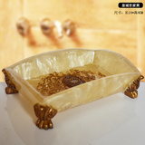 包邮 欧式香皂盒创意沥水时尚树脂皂盘酒店皂碟手工皂盒浴室配件