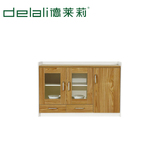 德莱莉简约现代实木茶水柜储物柜矮柜茶水柜办公板式茶水柜