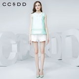 CCDD2016夏装专柜正品新款女镂空编织简约时尚衬衫 百搭休闲上衣
