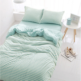 爱之湾纯棉四件套日式简约床上用品床单被套单双人全棉床品套件