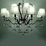 欧式奢华LED水晶灯大厅客厅铁艺复式楼水晶吊灯餐厅现代卧室灯具