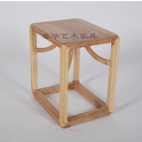 禅意家具春华艺术老榆木免漆现代中式矮凳茶凳方凳会客凳小凳子