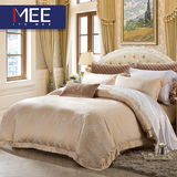 梦洁出品 MEE 提花四件套 欧式被套床单床上用品1.8m伯利庄园