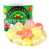 韩国进口零食糖果 Lotte乐天爱情礼盒糖187g七彩水果糖 创意礼物