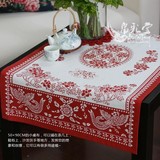中国风中式高档布艺纯棉桌布茶几布茶几垫餐桌垫台布鞋柜冰箱盖布