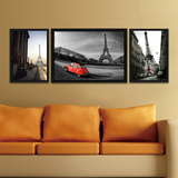 埃菲尔铁塔挂画海报法国巴黎城市建筑风景名胜酒吧咖啡厅装饰画