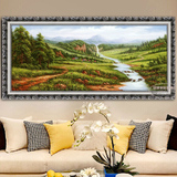 欧式客厅装饰画山水风景油画 现代简约沙发背景墙壁画挂画有框画