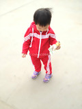 韩国外贸原单童装 男童女童 纯棉加绒卫衣连帽长裤运动2件套装