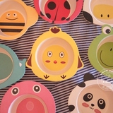 两个包邮儿童竹纤维饭碗汤碗宝宝动物造型立体碗安全健康卡通可爱