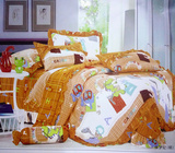 纯棉单人床单三件套床上纯棉四件套被套床单卡通儿童床品家纺包邮