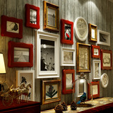 奢华欧式复古美式大墙面全实木画框组合客厅卧室大面积照片墙相框