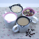 星巴克儿童早餐陶瓷马克杯大号燕麦杯麦片杯大容量牛奶杯带勺创意
