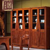 木庭居 现代中式家具 实木书柜 二门 三门 五门书柜 转角橡木书柜