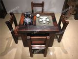 老船木家具茶桌椅组合仿古小型茶几中式茶艺桌阳台实木功夫泡茶台