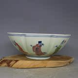 大明成化斗彩薄胎碗 古董古玩 全手工手绘 仿古瓷器摆件 旧货收藏