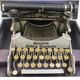老式英文standard folding标准折叠牌打字机 老式古董打字机收藏