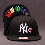 LIDS专柜正品代购NEWERA棒球帽MLB男女NY爱心yankees平沿嘻哈帽子