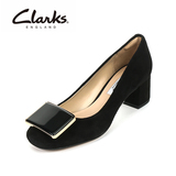 clarks正装女鞋 Chinaberry Fun 黑色正装女单鞋 粗跟皮鞋 16新品