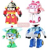 变形机器人套装儿童生日礼物新品韩版Poli珀利变形警车玩具珀利