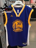 adidas阿迪达斯 勇士队库里球衣客场 NBA篮球球衣背心T恤 A21104