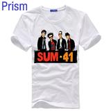 三棱镜 Sum 41 魔数41 流行朋克乐队 摇滚 原创 潮牌 短袖纯棉T恤