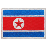 朝鲜国旗肩章臂章标贴徽章刺绣魔术贴 服饰包胸章贴章 可定做