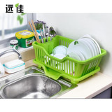 厨房置物架塑料加厚滴水碗架收纳架滤水沥水碗碟架多功能双层碗柜