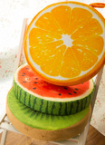 超逼真の水果坐垫 西瓜橙子猕猴桃 创意家居圆形毛绒椅垫 可拆洗