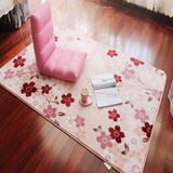 浪漫樱花地毯田园卧室床边毯儿童房不掉毛可机洗客厅地毯婚房地毯