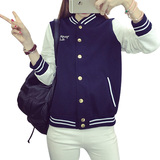 女士棒球服少女学院风韩版秋装新款高中学生加厚情侣装卫衣短外套