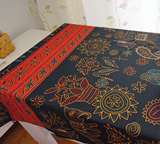 东南亚民族风情几何抽象部落图案餐桌布茶几台布客厅盖布特色装饰