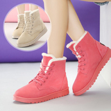2015冬季新款韩版加绒女鞋棉鞋 学生时尚雪地靴 保暖马丁鞋短靴女