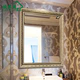 正品优质 豪华卫生间镜子欧式浴室镜卫浴镜洗漱镜厕所镜装饰镜壁