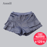 商场同款 安奈儿童装女童短裤夏装新款全腰梭织短裤纯棉AG526423