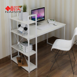 桌家用台式书桌简约现代笔记本桌简易带书架办公桌特价耐实 电脑