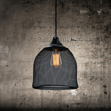 现代简约铁网个性创意吊灯 餐厅吊灯过道单头铁丝工业复古LED鸟笼