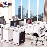 上海办公家具4人6人组合办公桌屏风职员桌员工桌椅电脑桌现货