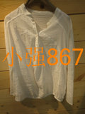 皇冠店专柜正品代购斯琴SIQIN 2015春夏款白色长袖衬衫AECS025