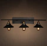 美式黑色复古工业铁艺壁灯 卧室床头灯头镜前灯 loft装饰壁灯包邮