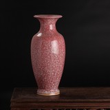 景德镇陶瓷器花瓶 仿古官窑冰片裂纹釉花瓶 钧瓷如意瓶 商务礼品