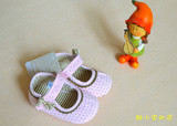 mothercare新款原单女宝宝粉色波点软底婴儿学步鞋