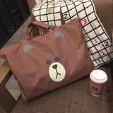 布朗熊购物袋line帆布包韩国布朗熊购物袋轻松熊购物袋大号购物袋