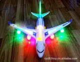 空中巴士 A380闪光电动飞机直升机儿童电动玩具飞机模型拼装玩具