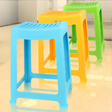 正品0838P茶花塑料高凳子加厚耐用耐脏浴室凳餐桌凳条纹办公凳