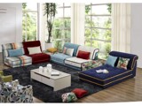 爱依瑞斯风格超大户型 彩色布艺沙发组合 客厅沙发组合