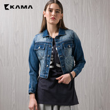 卡玛KAMA 2016春季新品休闲牛仔外套短款时尚纯棉女装潮7116772